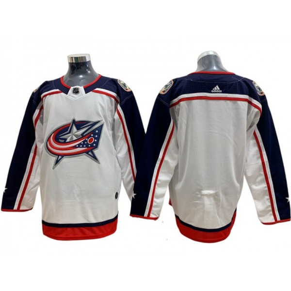 Columbus Blue Jackets Blank White Away Jersey