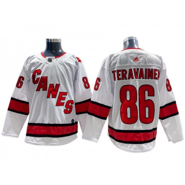 Carolina Hurricanes #86 Teuvo Teravainen White Away Jersey