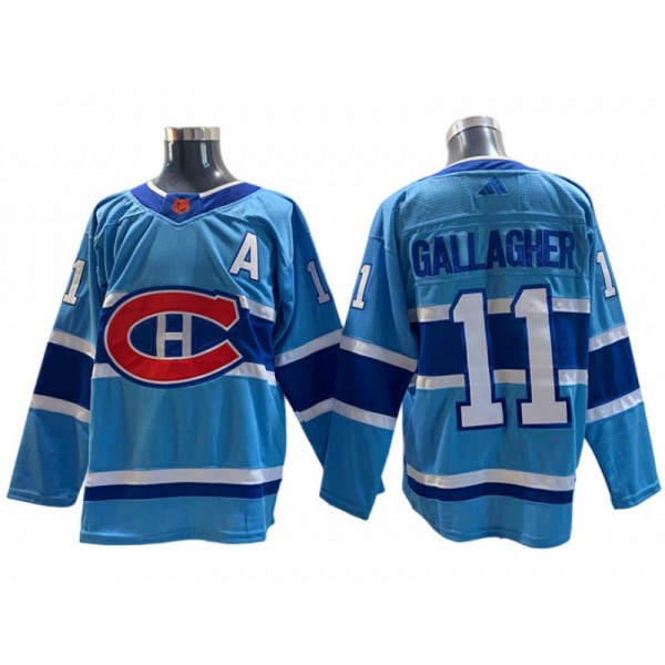 Montreal Canadiens #11 Brendan Gallagher Blue Reverse Retro 2.0 Jersey