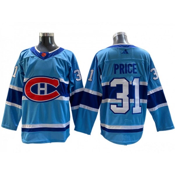 Montreal Canadiens #31 Carey Price Blue Reverse Retro 2.0 Jersey