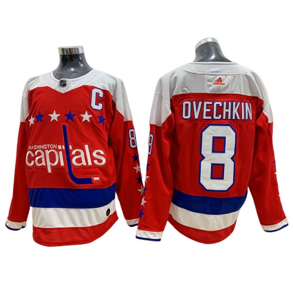 Washington Capitals #8 Alex Ovechkin Red Alternate Jersey