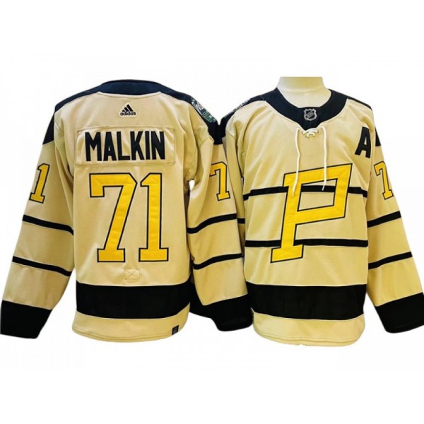 Pittsburgh Penguins #71 Evgeni Malkin Cream 2023 Winter Classic Jersey