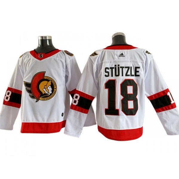 Ottawa Senators #18 Tim Stützle White Away Jersey