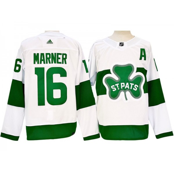 Toronto Maple Leafs #16 Mitchell Marner White St. Patricks Alternate Jersey