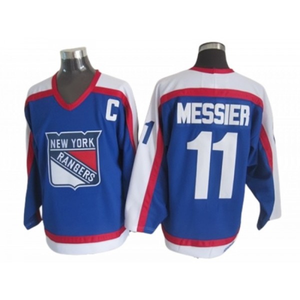 New York Rangers #11 Mark Messier Blue 1977 Vintage CCM Jersey