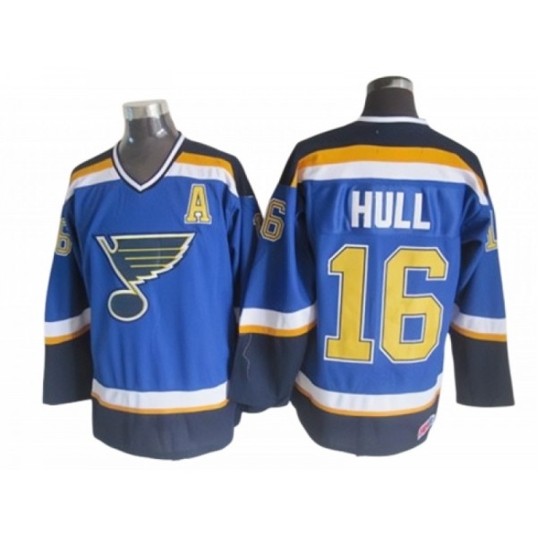 St. Louis Blues #16 Brett Hull 1998 CCM Vintage Blue Jersey