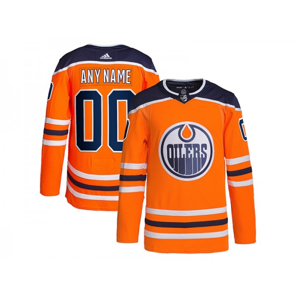 Edmonton Oilers #00 Orange Home Custom Jersey