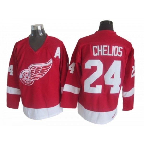 Detroit Red Wings #24 Chris Chelios Red 2002 Vintage CCM Jersey