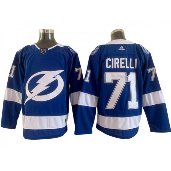 Tampa Bay Lightning #71 Anthony Cirelli Blue Home Jersey