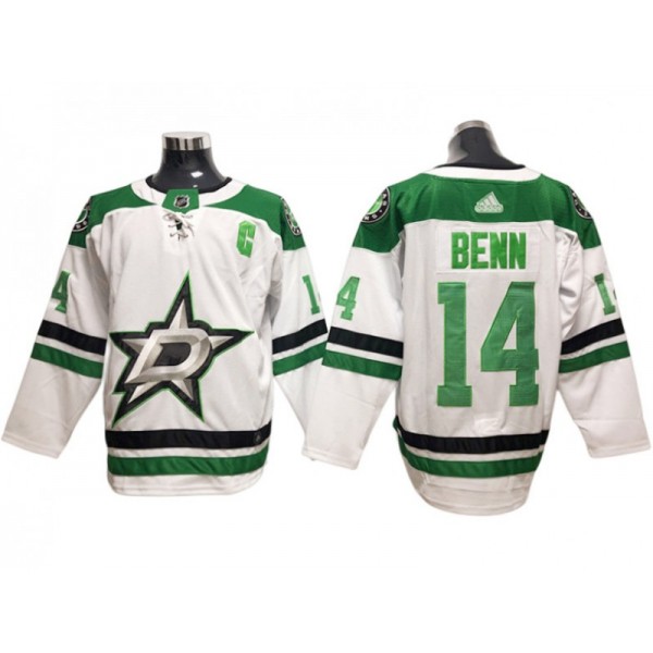 Dallas Stars #14 Jamie Benn White Away Jersey