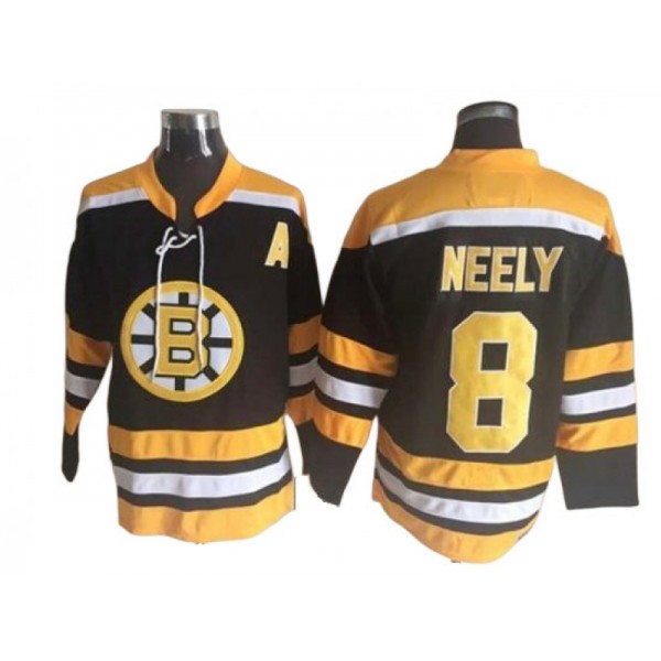 Boston Bruins #8 Cam Neely Black Vintage CCM Jersey