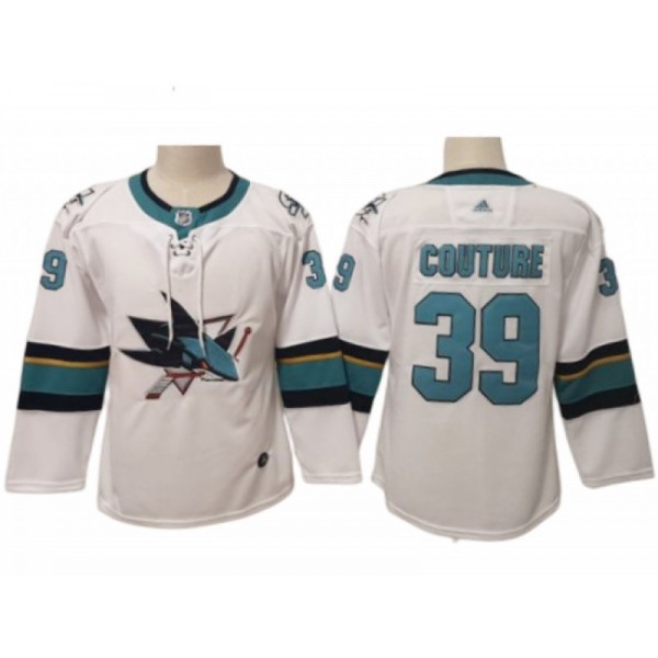 San Jose Sharks #39 Logan Couture White Away Jersey