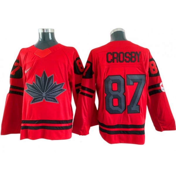 2022 Winter Olympics Team Canada #87 Sidney Crosby Red Hockey Jersey