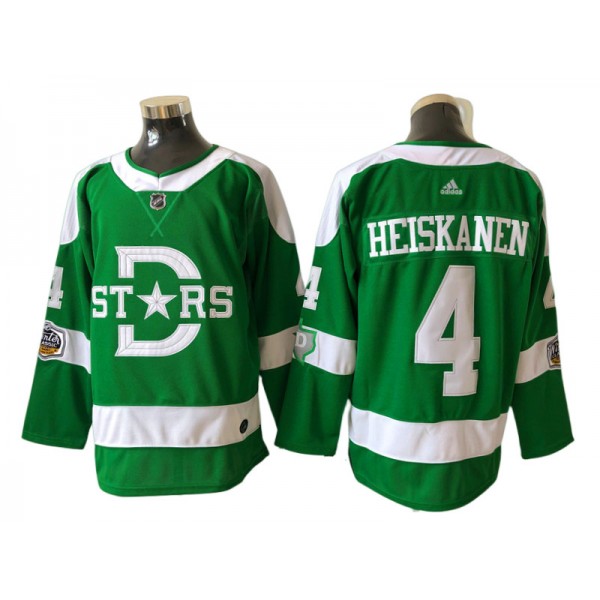 Dallas Stars #4 Miro Heiskanen Green 2020 Winter Classic Jersey