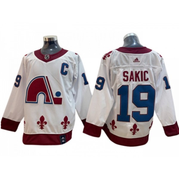 Colorado Avalanche #19 Joe Sakic White Reverse Retro Jersey