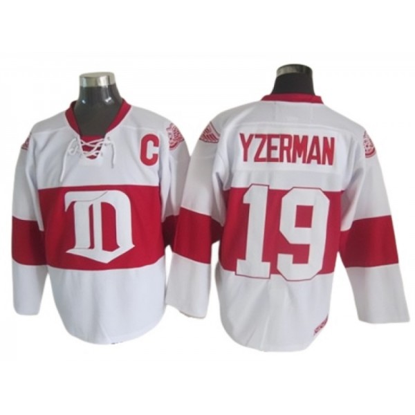 Detroit Red Wings #19 Steve Yzerman White 2009 Vintage CCM Jersey