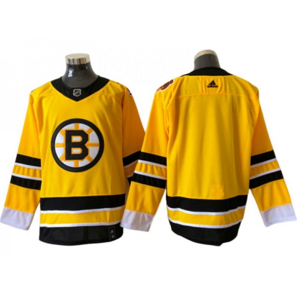 Boston Bruins Blank Yellow Reverse Retro Jersey