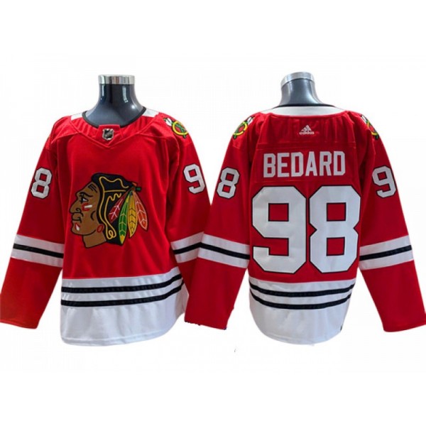 Chicago Blackhawks #98 Connor Bedard Red Home Jersey