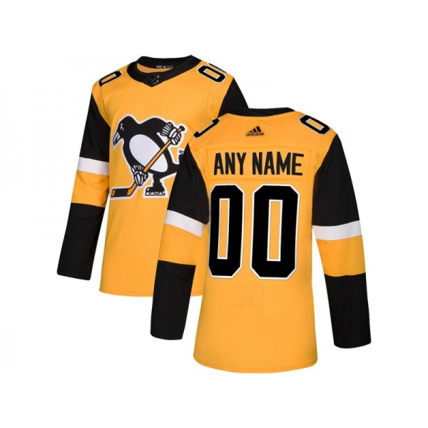 Pittsburgh Penguins #00 Gold Alternate Custom Jersey