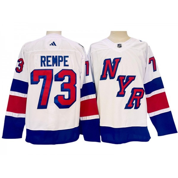 New York Rangers #73 Matt Rempe 2024 Stadium Series White Jersey