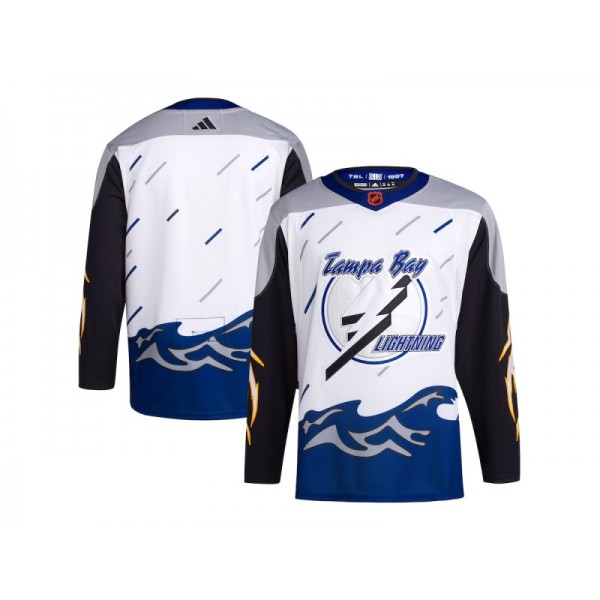 Tampa Bay Lightning #00 White Reverse Retro 2.0 Custom Jersey