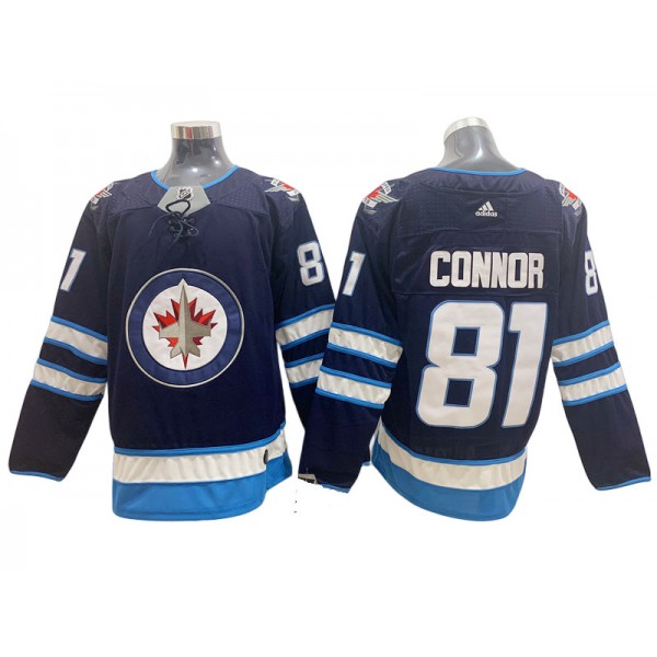 Winnipeg Jets #81 Kyle Connor Navy Home Jersey