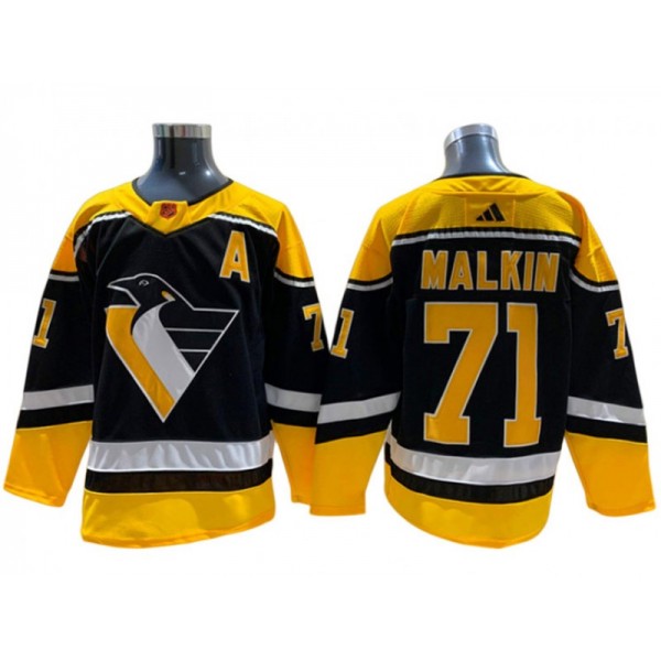 Pittsburgh Penguins #71 Evgeni Malkin Black 2022/23 Reverse Retro Jersey