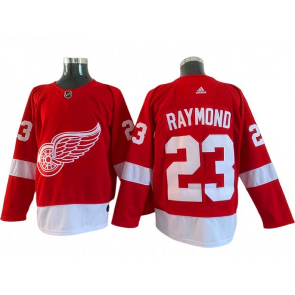 Detroit Red Wings #23 Lucas Raymond Red Jersey