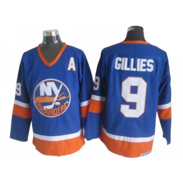 New York Islanders #9 Clark Gillies 1980's CCM Vintage Blue Jersey