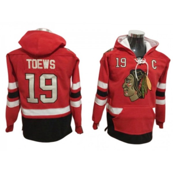 Chicago Blackhawks #19 Jonathan Toews Red Hoodie