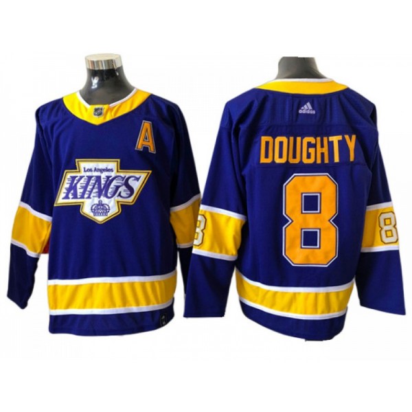 Los Angeles Kings #8 Drew Doughty Purple 2020/21 Reverse Retro Jersey