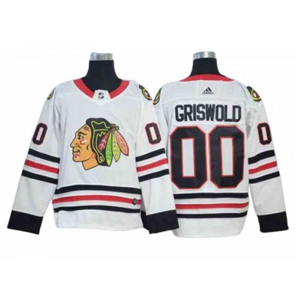 Chicago Blackhawks #00 Clark Griswold White Away Jersey