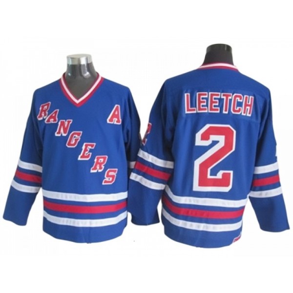 New York Rangers #2 Brian Leetch CCM Royal Blue Heroes of Hockey Alumni Jersey