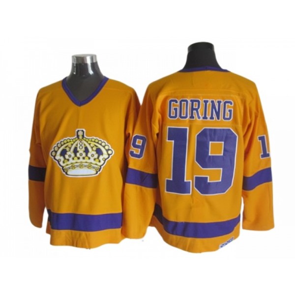 Los Angeles Kings #19 Butch Goring Yellow 1970 Vintage CCM Jersey