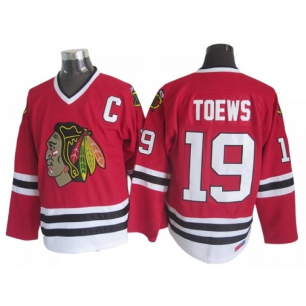 Chicago Blackhawks #19 Jonathan Toews Red Vintage CCM Jersey