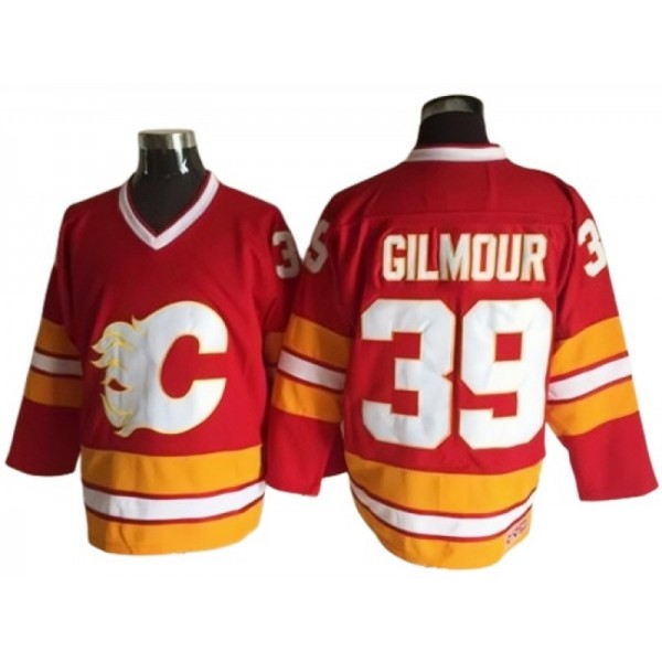 Calgary Flames #39 Doug Gilmour Red 1989 Vintage CCM Jersey