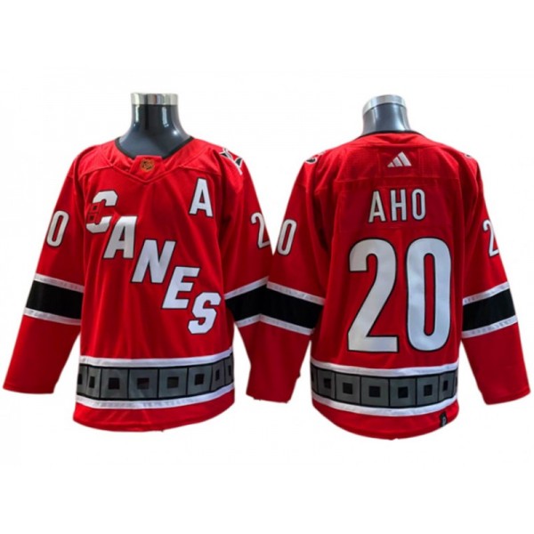 Carolina Hurricanes #20 Sebastian Aho Red Reverse Retro 2.0 Jersey