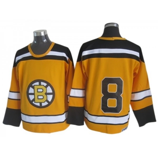 Boston Bruins #8 Cam Neely Yellow 1960's Vintage CCM Jersey