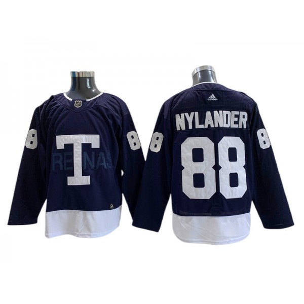 Toronto Maple Leafs #88 William Nylander Navy 2022 Heritage Classic Jersey