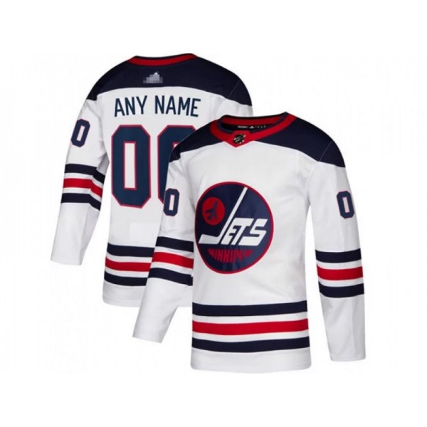 Winnipeg Jets #00 White Classic Custom Jersey