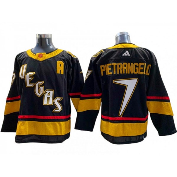 Vegas Golden Knights #7 Alex Pietrangelo Black Reverse Retro 2.0 Jersey