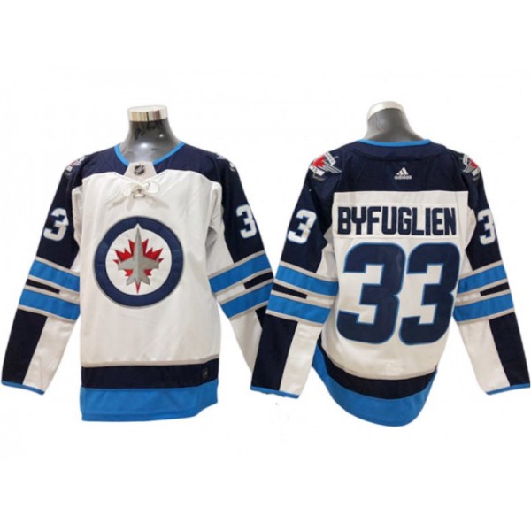 Winnipeg Jets #33 Dustin Byfuglien White Away Jersey