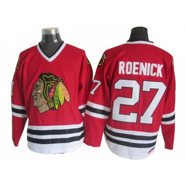 Chicago Blackhawks #27 Jeremy Roenick Red Vintage CCM Jersey