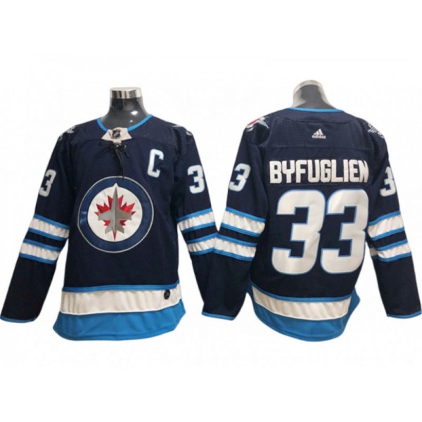 Winnipeg Jets #33 Dustin Byfuglien Navy Home Jersey