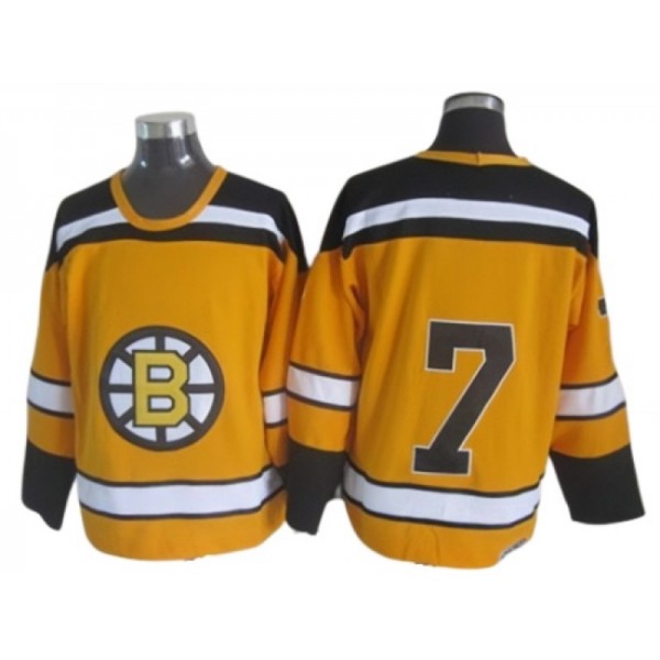 Boston Bruins #7 Phil Esposito Yellow 1960's Vintage CCM Jersey