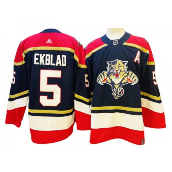 Florida Panthers #5 Aaron Ekblad Black 2020/21 Reverse Retro Jersey