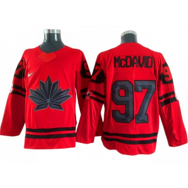 2022 Winter Olympics Team Canada #97 Connor McDavid Red Hockey Jersey