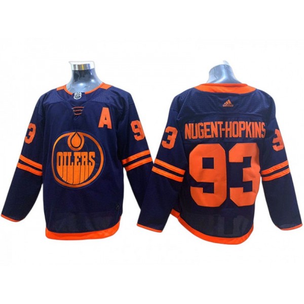 Edmonton Oilers #93 Ryan Nugent-Hopkins Navy Alternate Jersey