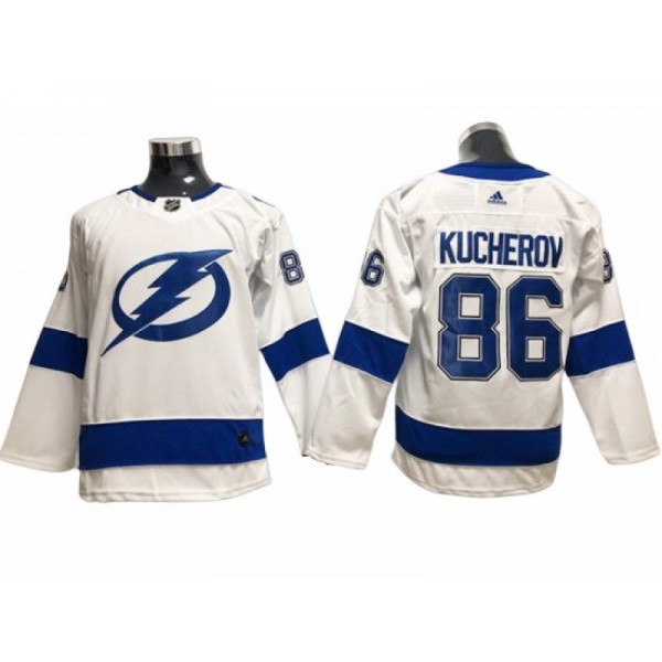 Tampa Bay Lightning #86 Nikita Kucherov Youth White Away Jersey