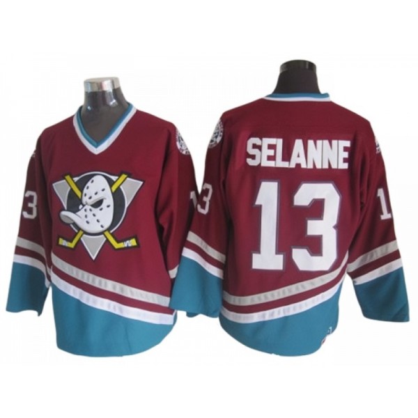 Anaheim Mighty Ducks #13 Teemu Selanne Burgundy 2005 Vintage CCM Jersey